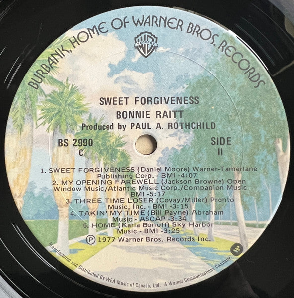 Bonnie Raitt : Sweet Forgiveness (LP, Album)