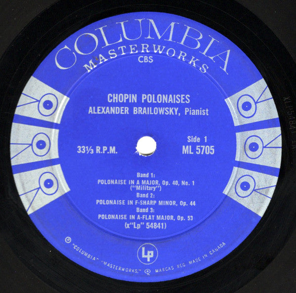 Frédéric Chopin : Alexander Brailowsky : Polonaises (LP, Mono)
