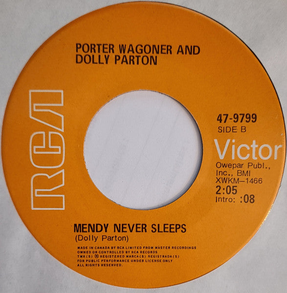 Porter Wagoner And Dolly Parton : Tomorrow Is Forever (7", Single)
