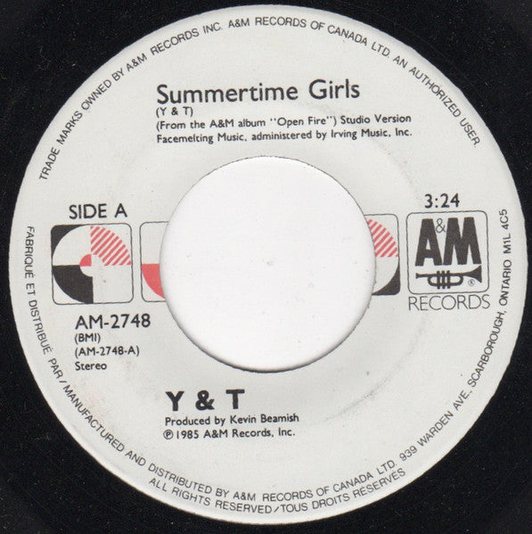 Y & T : Summertime Girls (7", Single)