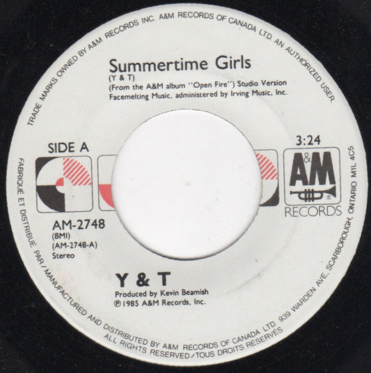 Y & T : Summertime Girls (7", Single)