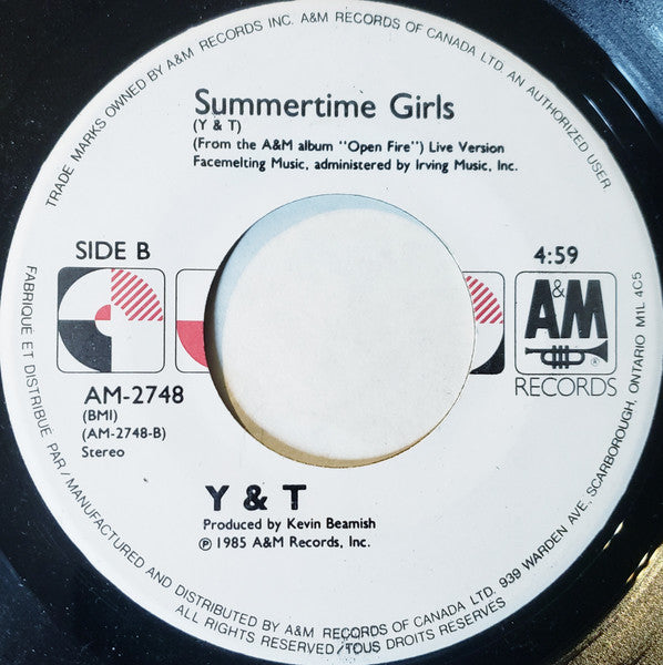 Y & T : Summertime Girls (7", Single)