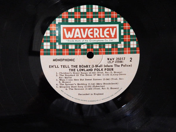 The Lowland Folk Four* : Eh'll Tell The Boaby ( I Shall Inform The Police ) (LP, Mono)