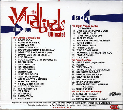 The Yardbirds : Ultimate! (2xCD, Comp, Mono, RM + Box, Sli)