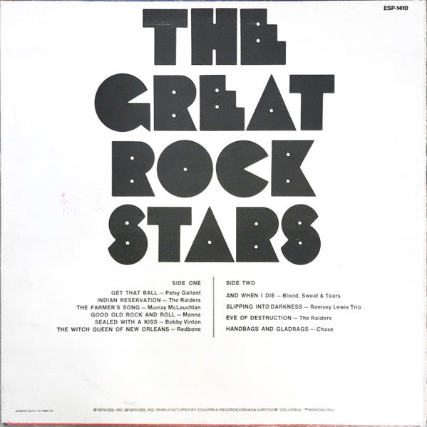 Various : The Great Rock Stars (LP, Comp)