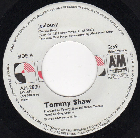 Tommy Shaw : Jealousy (7")