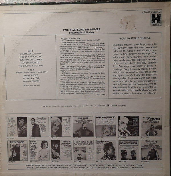 Paul Revere & The Raiders Featuring Mark Lindsay : Paul Revere And The Raiders Featuring Mark Lindsay (LP, Comp)