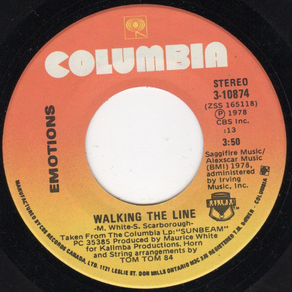 The Emotions : Walking The Line (7")