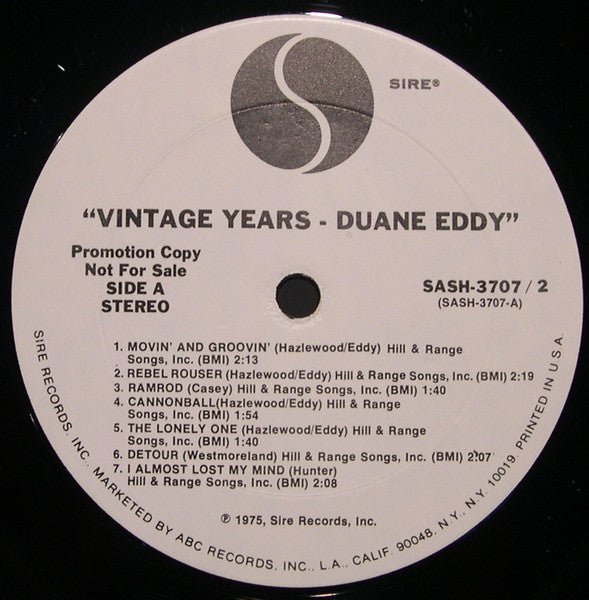 Duane Eddy : The Vintage Years (2xLP, Comp, Promo, Gat)