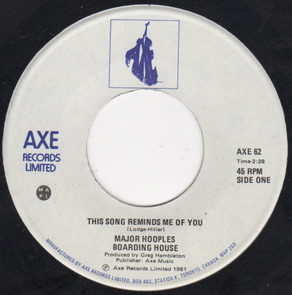 Major Hoople's Boarding House : This Song Reminds Me of You (7")