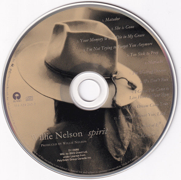 Willie Nelson : Spirit (CD, Album, Club)