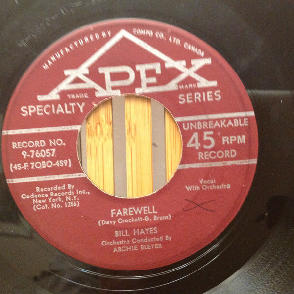 Bill Hayes : The Ballad Of Davy Crockett / Farewell (7", Single)