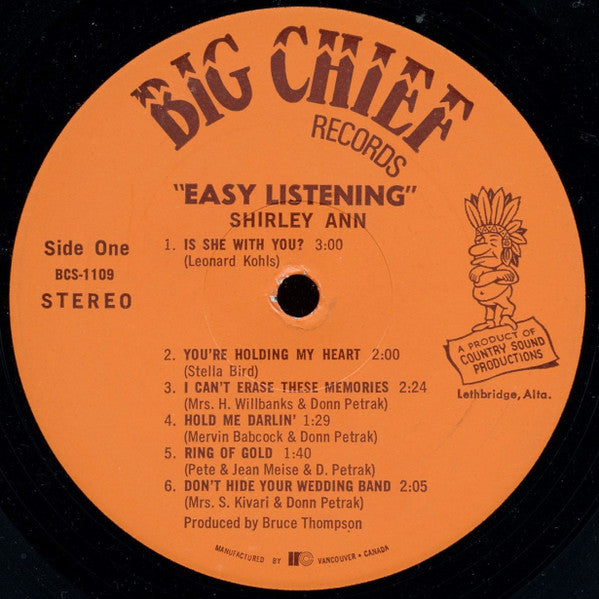 Shirley Ann : Easy Listening (LP, Album)