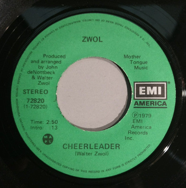 Walter Zwol : Cheerleader / Street Fightin' Man (7", Single, Mono, Promo)