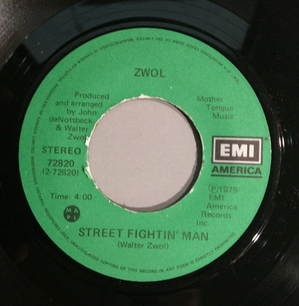 Walter Zwol : Cheerleader / Street Fightin' Man (7", Single, Mono, Promo)