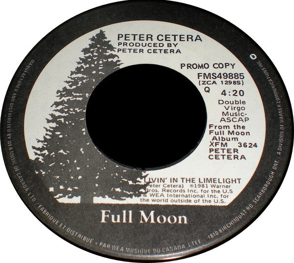Peter Cetera : Livin' In The Limelight / How Many Times - Promo - Canada (7", Promo)