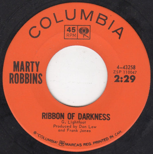 Marty Robbins : Ribbon Of Darkness (7", Single)