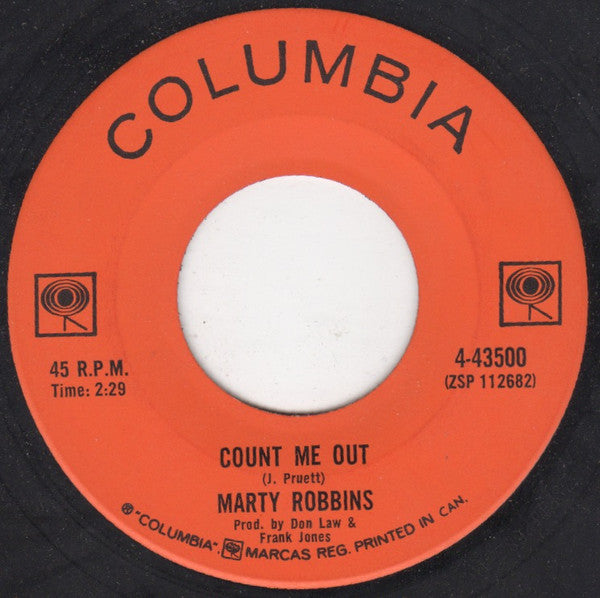 Marty Robbins : Count Me Out (7", Single)