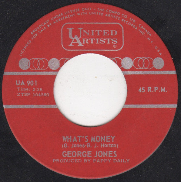 George Jones (2) : What's Money (7", Single)