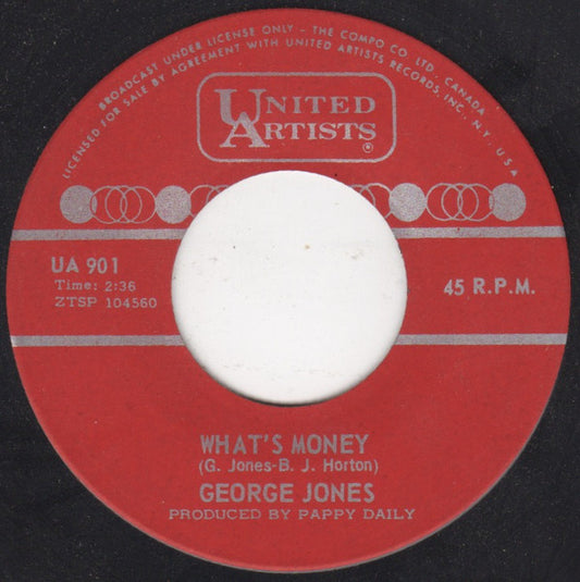 George Jones (2) : What's Money (7", Single)