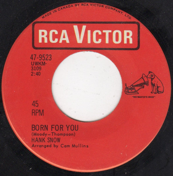 Hank Snow : Born For You (7", Single)