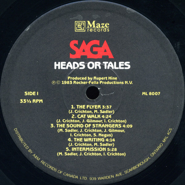 Saga (3) : Heads Or Tales (LP, Album, Lac)