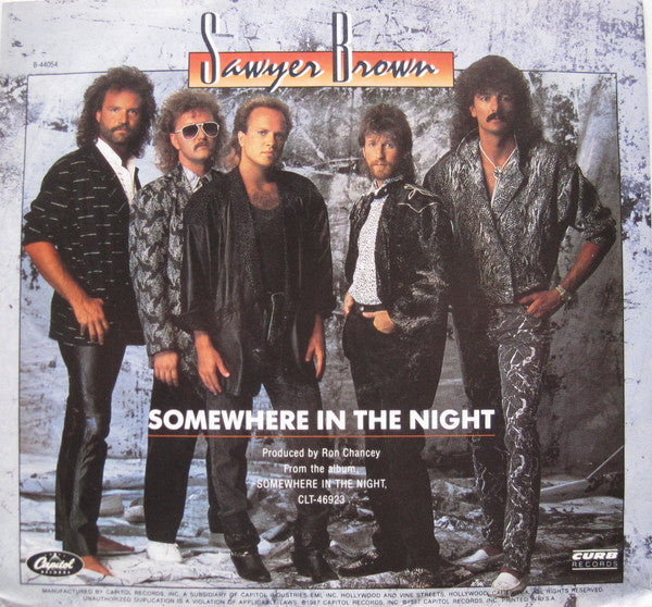 Sawyer Brown : Somewhere In The Night (7", Single, Promo)