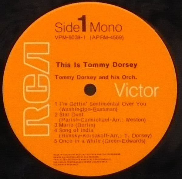 Tommy Dorsey, Tommy Dorsey And His Orchestra : This Is Tommy Dorsey (2xLP, Comp, Mono, Gat)