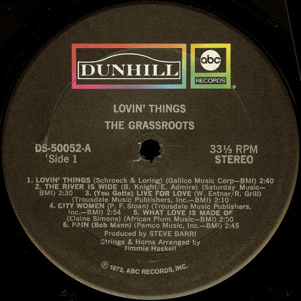 The Grass Roots : Lovin' Things (LP, Album)