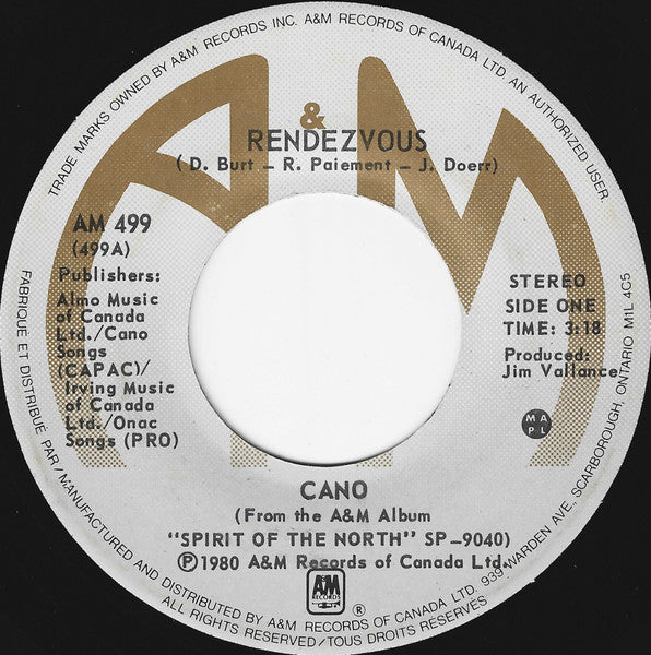 Cano : Rendezvous (7", Single)