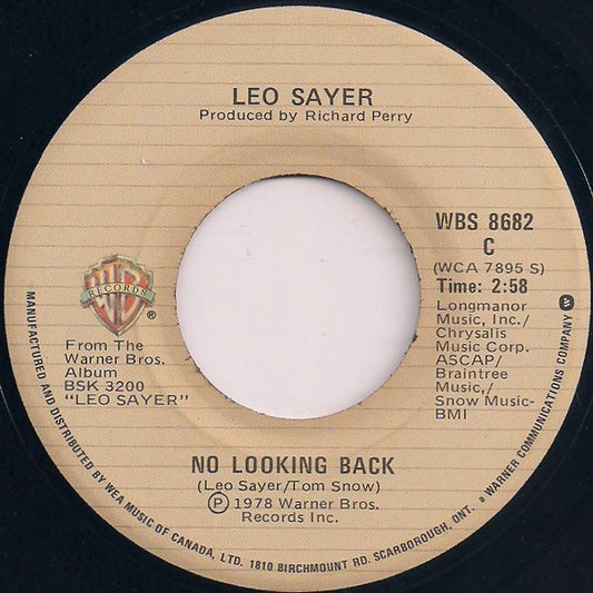 Leo Sayer : No Looking Back (7")