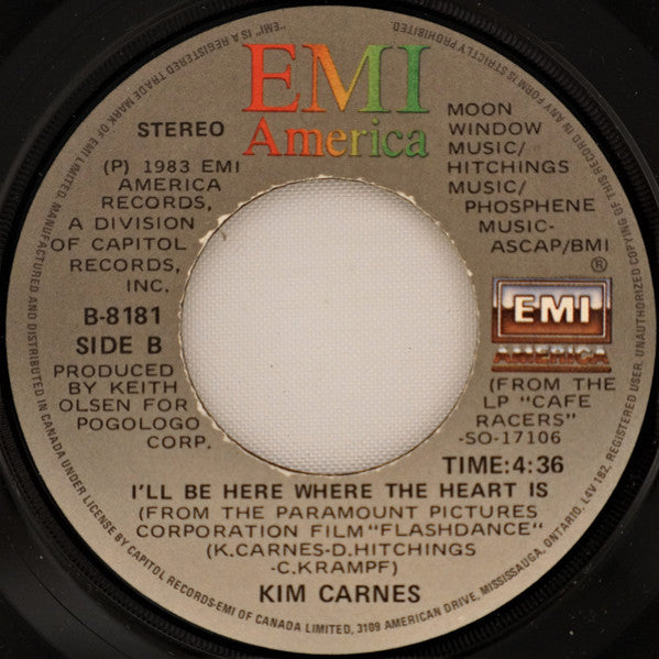 Kim Carnes : Invisible Hands (7", Single)