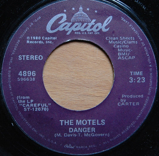 The Motels : Danger (7", Single)