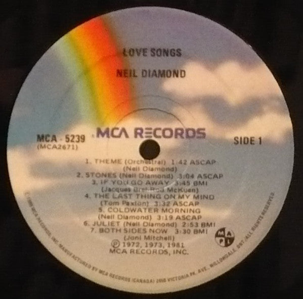 Neil Diamond : Love Songs (LP, Comp)