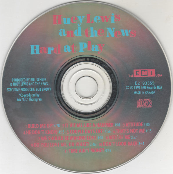 Huey Lewis And The News* : Hard At Play (CD, Album)