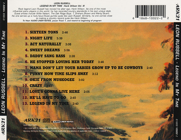 Leon Russell : Legend In My Time (Hank Wilson Vol. III) (CD, Album)