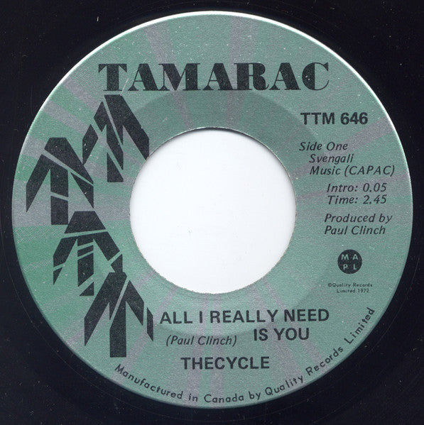 The Cycle : All I Really Need Is You / Looking At Each Other (7", Single)