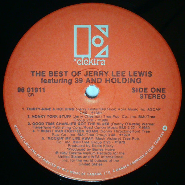 Jerry Lee Lewis : The Best Of Jerry Lee Lewis Featuring 39 And Holding (LP, Comp)