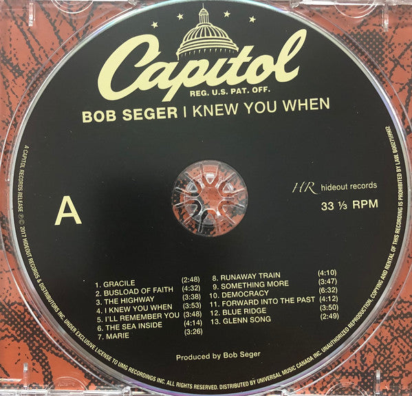 Bob Seger : I Knew You When  (CD, Album, Dlx)