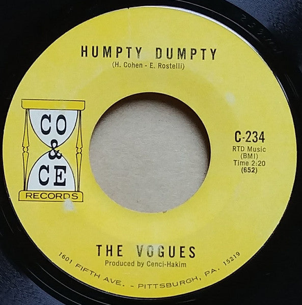 The Vogues : Magic Town (7", Single, Styrene)
