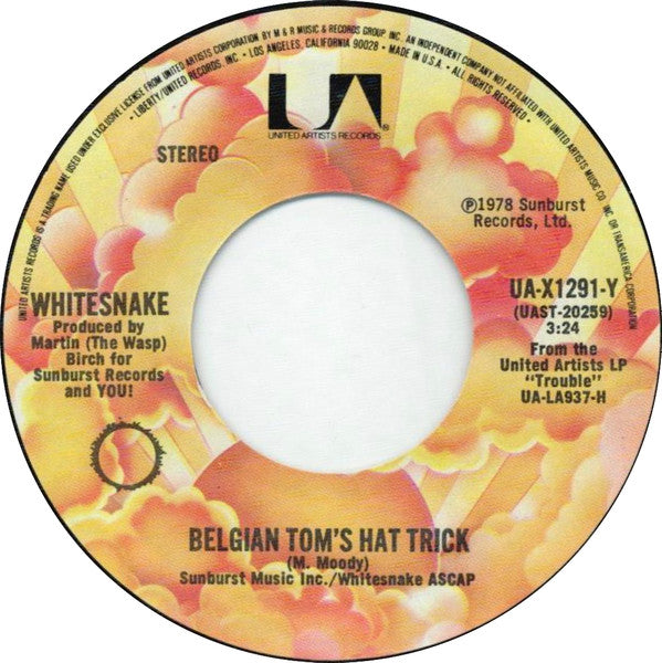 Whitesnake : The Time Is Right For Love (7", Single)