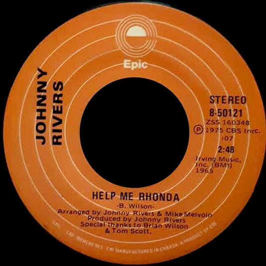 Johnny Rivers : Help Me Rhonda (7", Single)