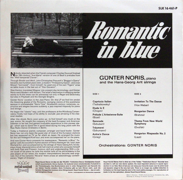 Günter Noris : Romantic In Blue  (LP, Album, Roy)