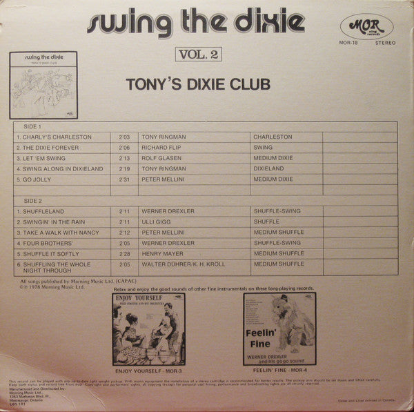 Tony's Dixie Club : Swing The Dixie Vol. 2 (LP, Album)