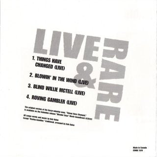 Bob Dylan : Live & Rare (CD, EP, Promo)