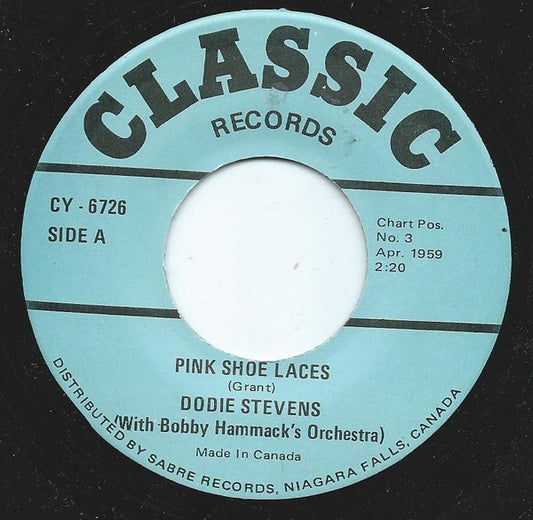 Dodie Stevens / Babs Tino : Pink Shoe Laces / Forgive Me (7", Single, RE)