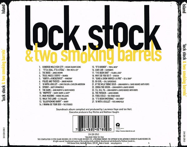 Various : Lock, Stock & Two Smoking Barrels (Soundtrack From The Motion Picture) (CD, Comp)