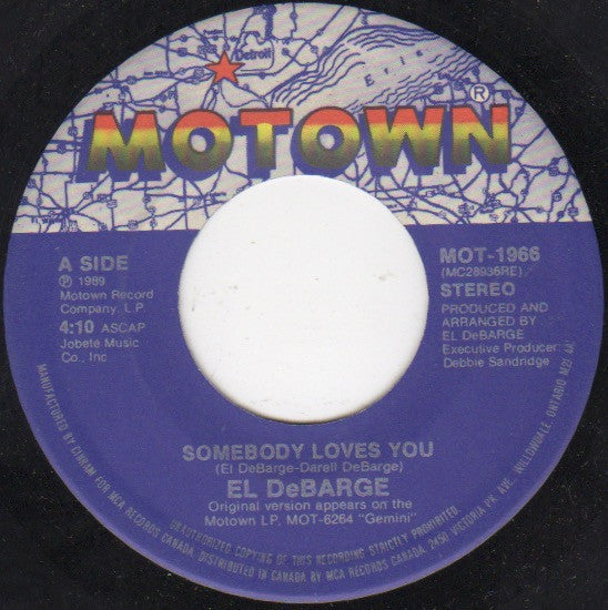 El DeBarge : Somebody Loves You (7", Single)