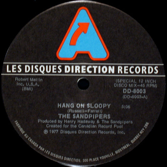The Sandpipers : Hang On Sloopy / Skidrow Joe (12", Single)