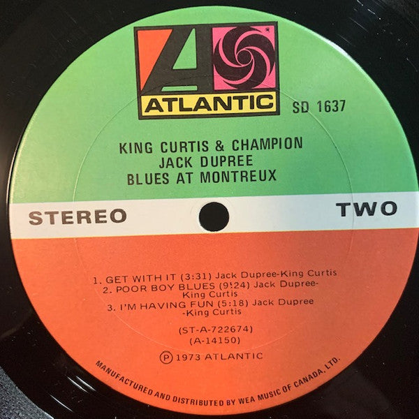 King Curtis & Champion Jack Dupree : Blues At Montreux (LP, Album)